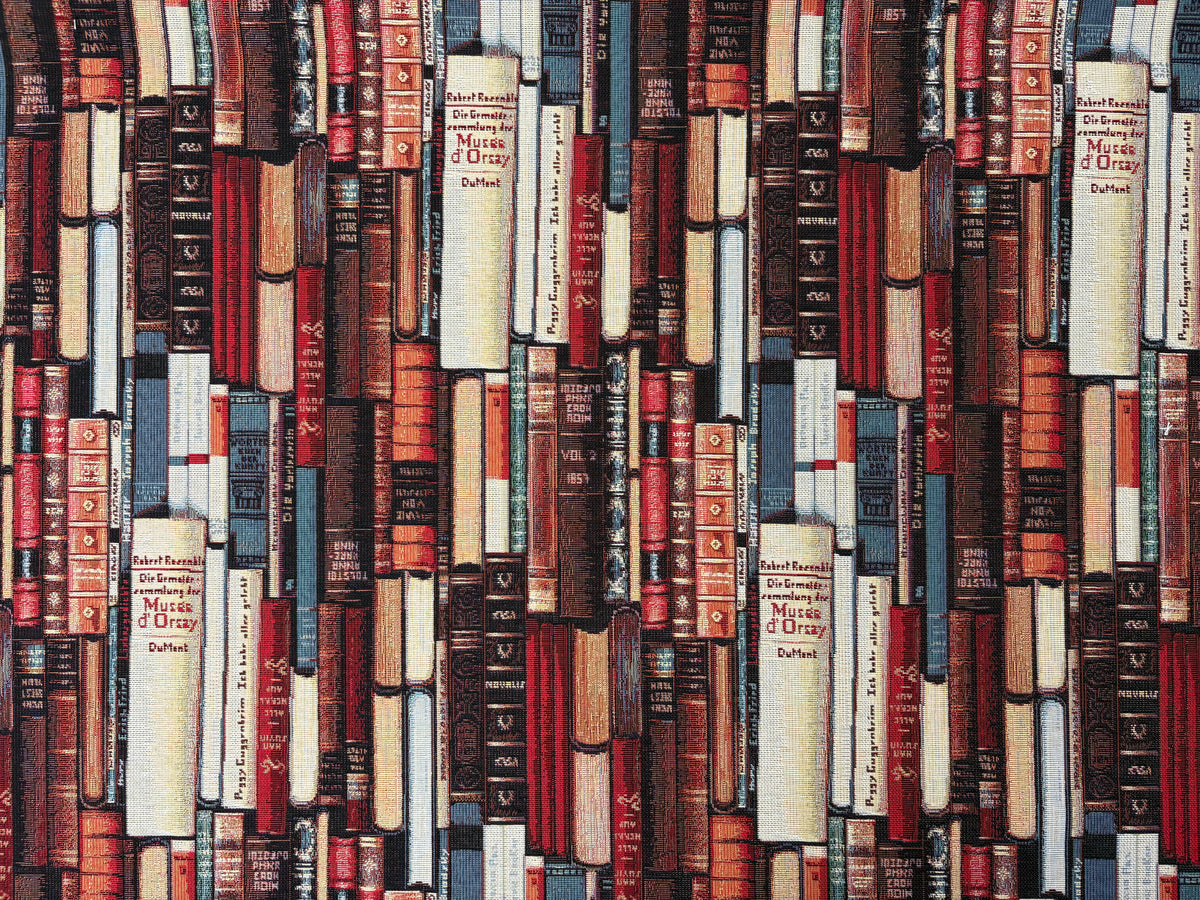 tessuto arredo in gobelin "libri"