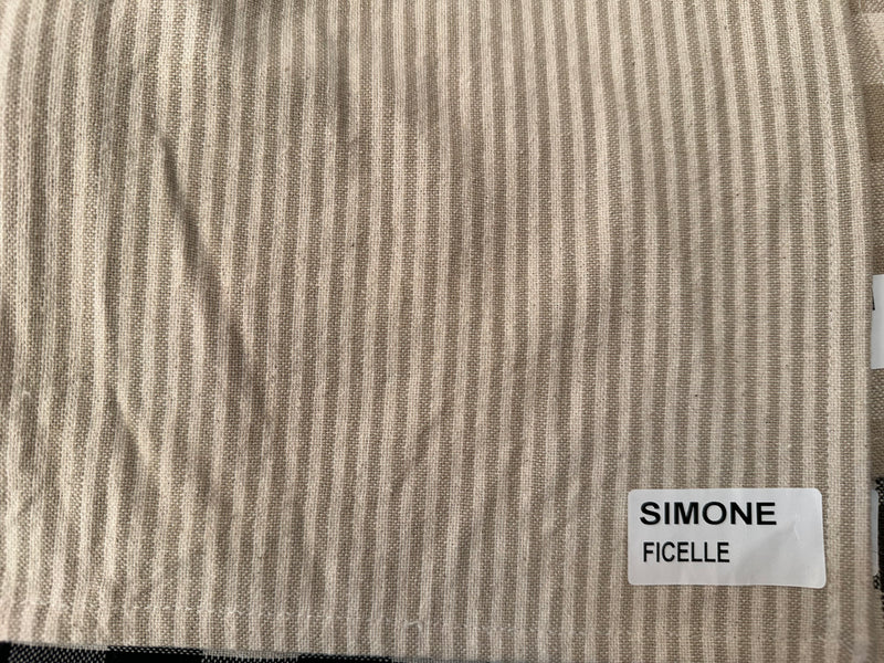 tessuto arredo in cotone tinto filo "Simone" ficelle