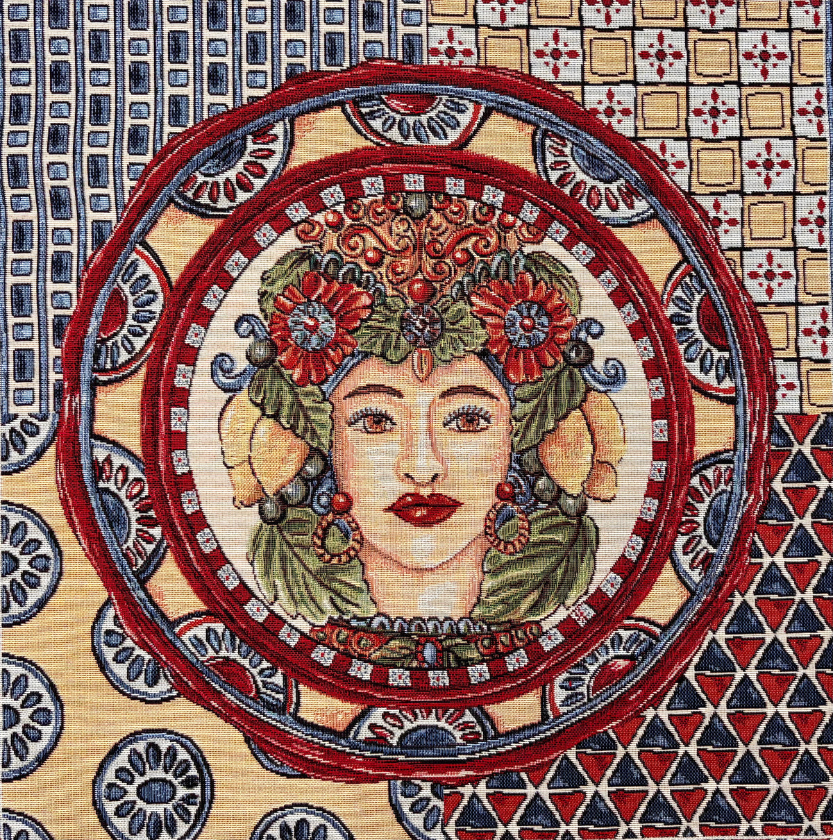 pannello in gobelin cm. 47 x 47 "testa di moro"