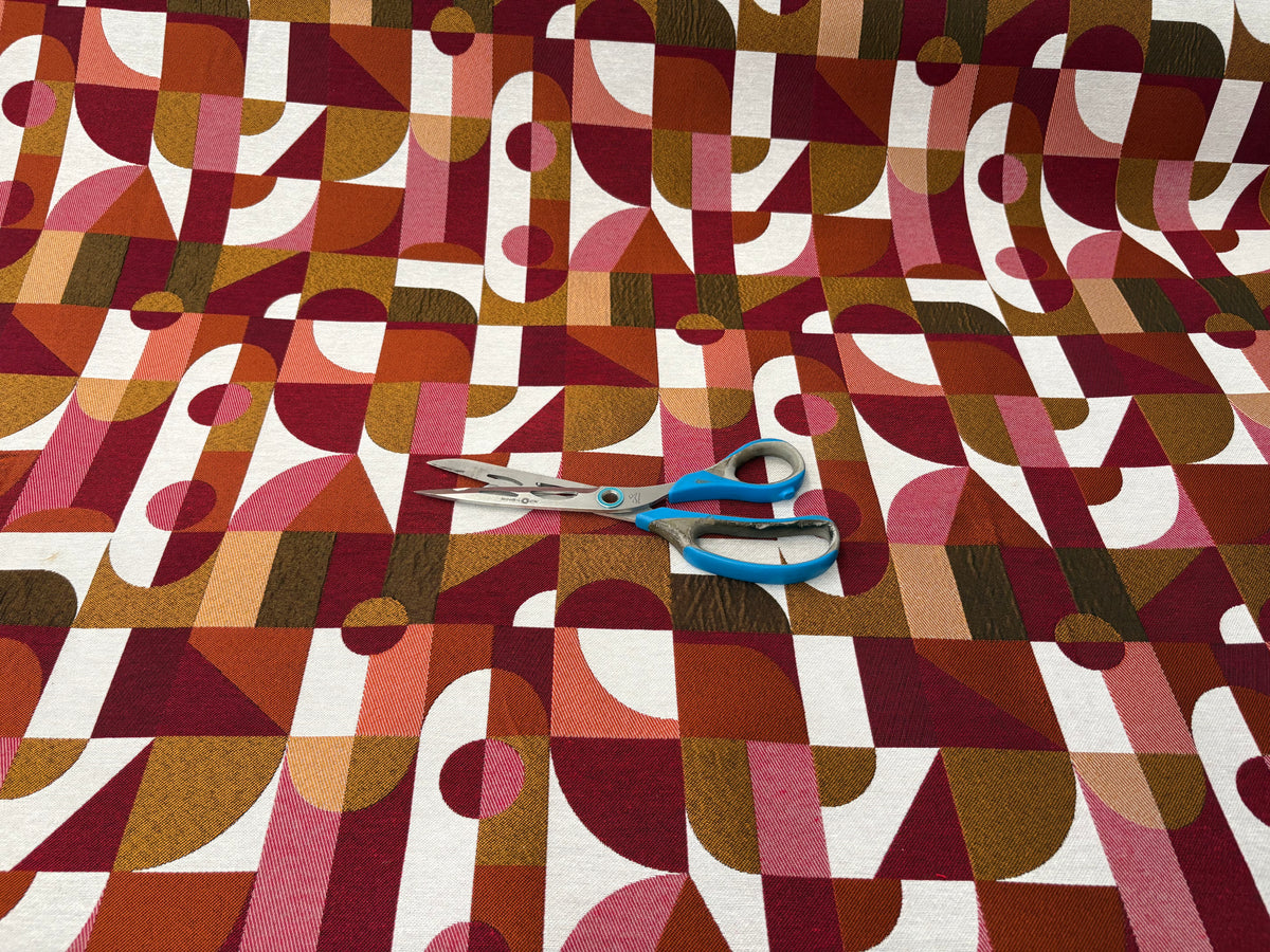 Tessuto arredo jacquard " Abstract" larghezza  140 cm.