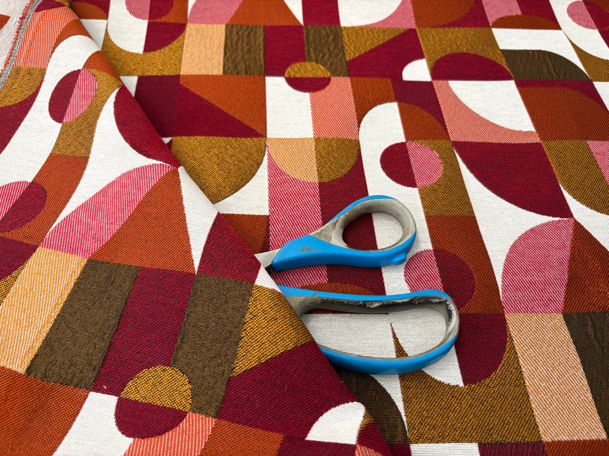 Tessuto arredo jacquard " Abstract" larghezza  140 cm.
