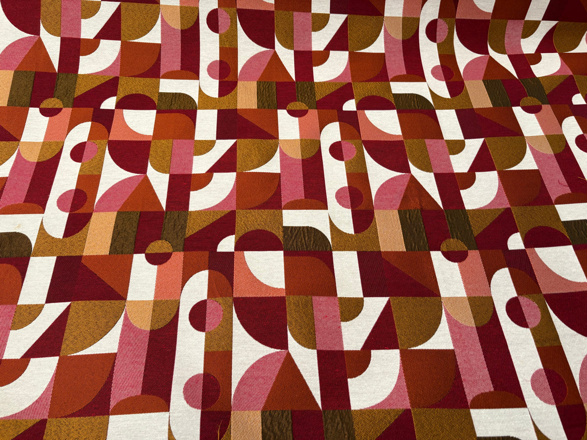 Tessuto arredo jacquard " Abstract" larghezza  140 cm.