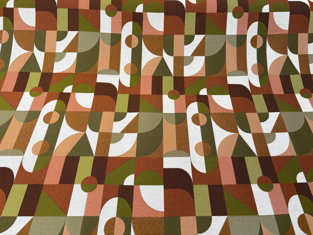 Tessuto arredo jacquard " Abstract" larghezza  140 cm.