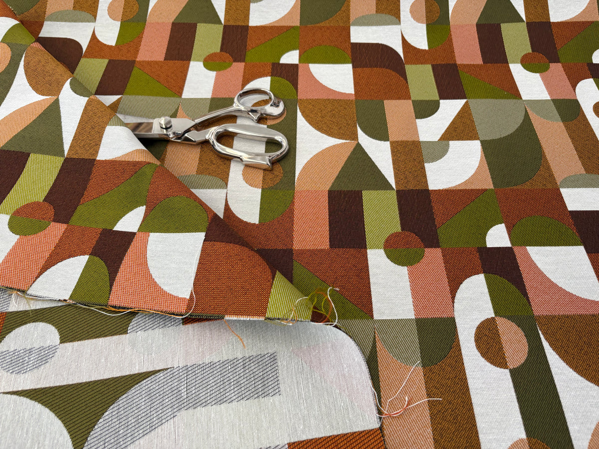 Tessuto arredo jacquard " Abstract" larghezza  140 cm.