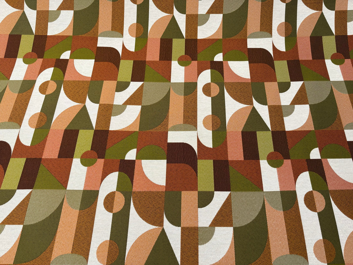 Tessuto arredo jacquard " Abstract" larghezza  140 cm.
