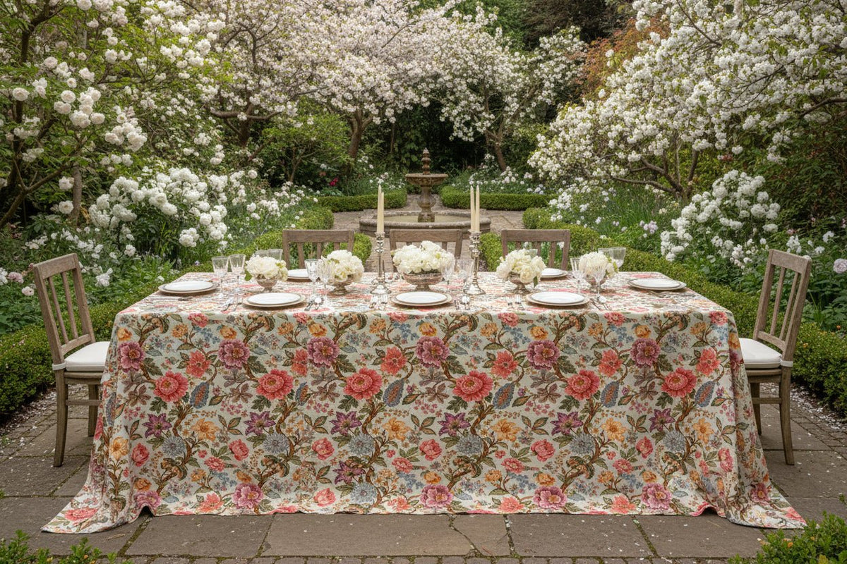 Tessuto arredo in cotone stampato alt. 280 cm. "Floral" - letele.it tessuti arredo