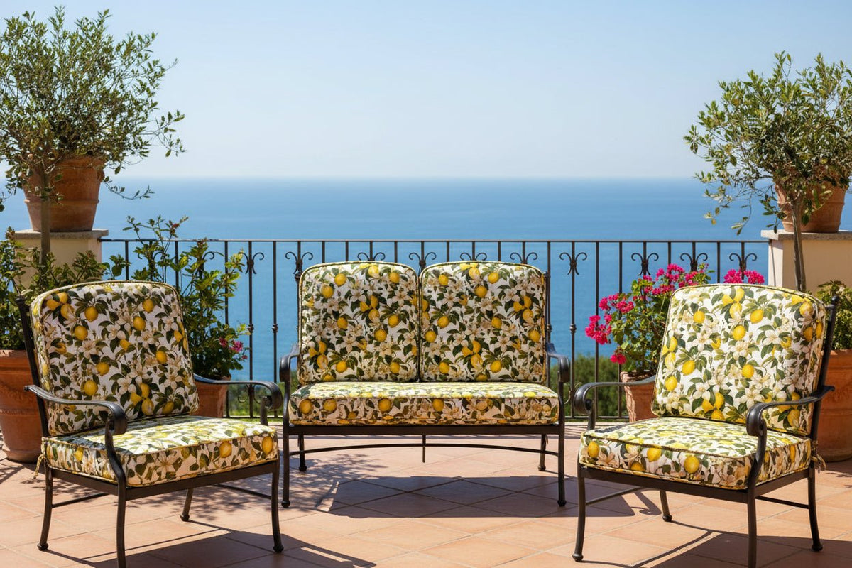 Tessuto arredo in cotone stampato alt. 320 cm . "Maiori" - letele.it tessuti arredo