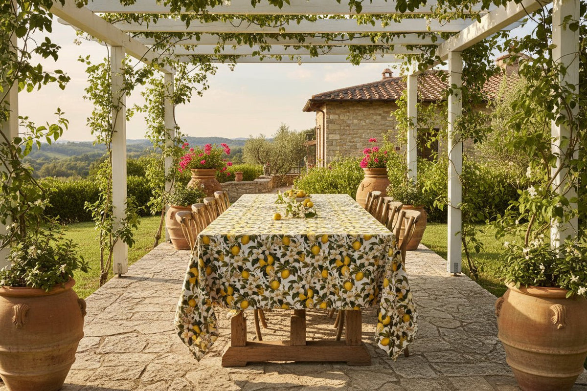 Tessuto arredo in cotone stampato alt. 320 cm . "Maiori" - letele.it tessuti arredo