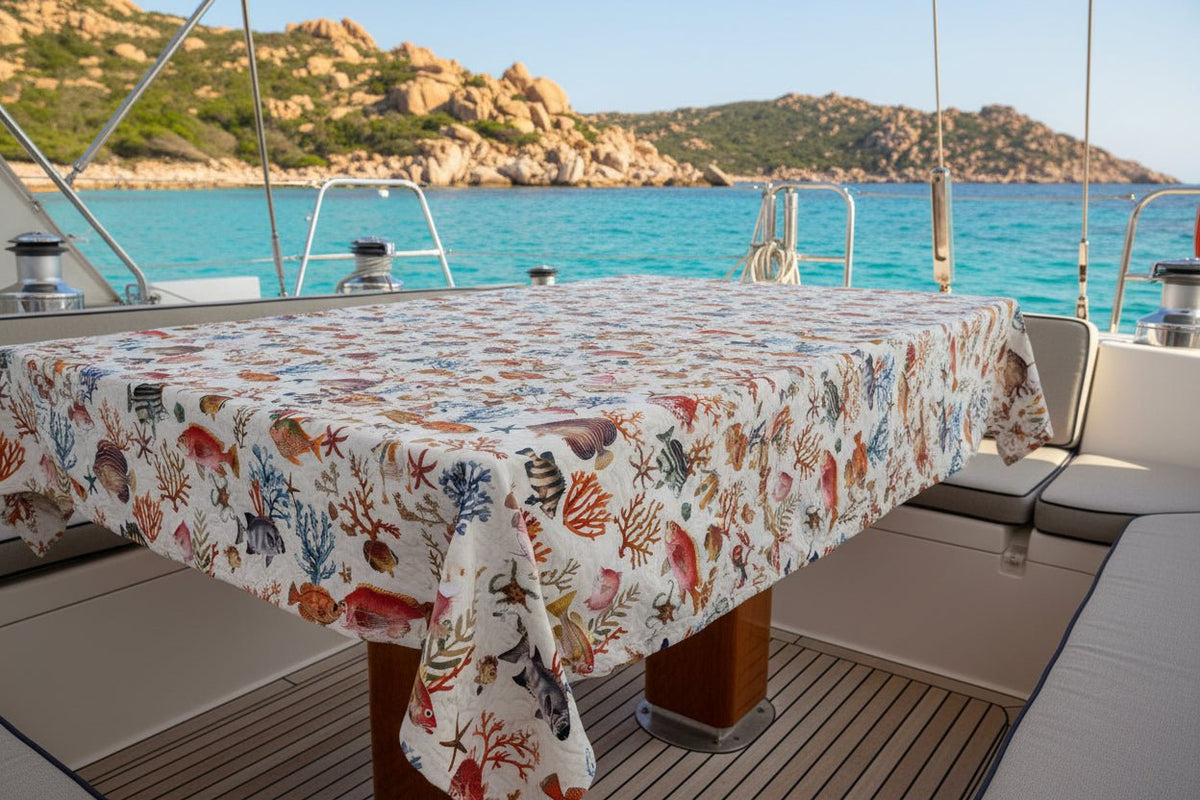 Tessuto arredo in cotone stampato altezza cm. 320 "Antibes" - letele.it tessuti arredo