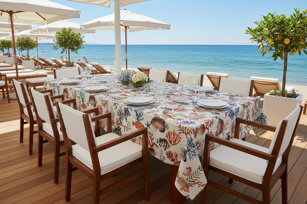 Tessuto arredo in cotone stampato altezza cm. 320 "Antibes" - letele.it tessuti arredo
