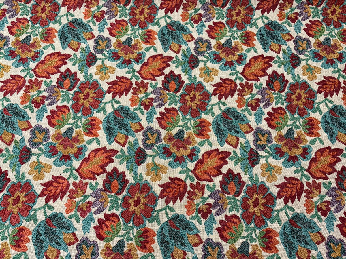 Tessuto arredo jacquard "Giorgia" fondo beige - letele.it tessuti arredo