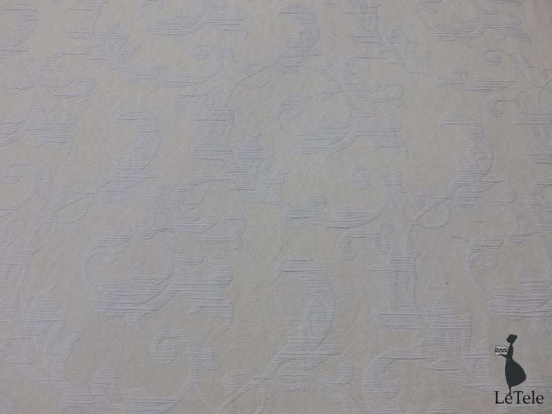 tessuto arredo jacquard reversibile alt. 280 cm. "Leo" bianco - letele.it tessuti arredo