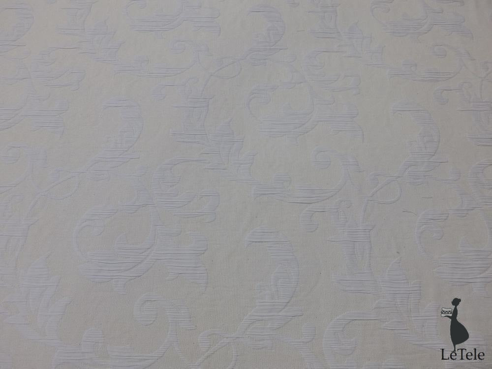 tessuto arredo jacquard reversibile alt. 280 cm. "Leo" bianco - letele.it tessuti arredo