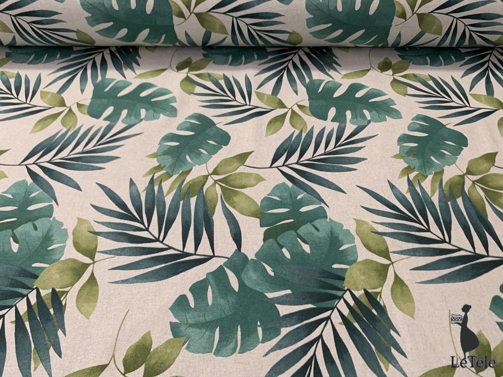 tessuto arredo stampato "Monstera" - letele.it tessuti arredo