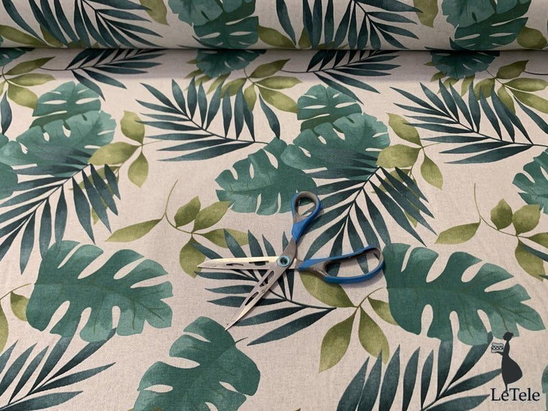 tessuto arredo stampato "Monstera" - letele.it tessuti arredo