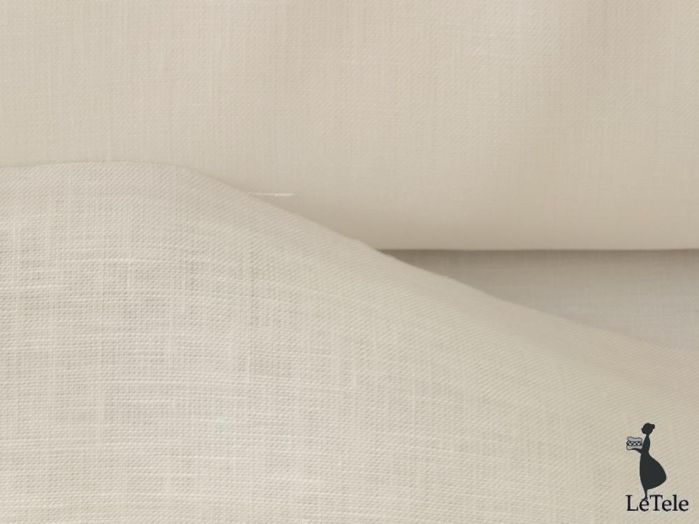 tessuto in puro lino col. bianco avorio larghezza 150 cm. "Odessa" - letele.it tessuti arredo