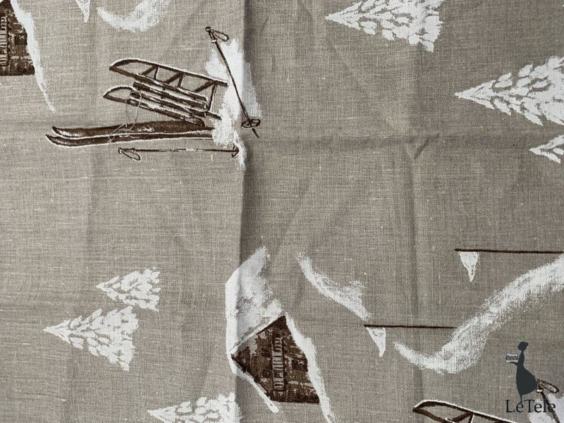 scampolo in lino stampato "Kandahar" - letele.it tessuti arredo
