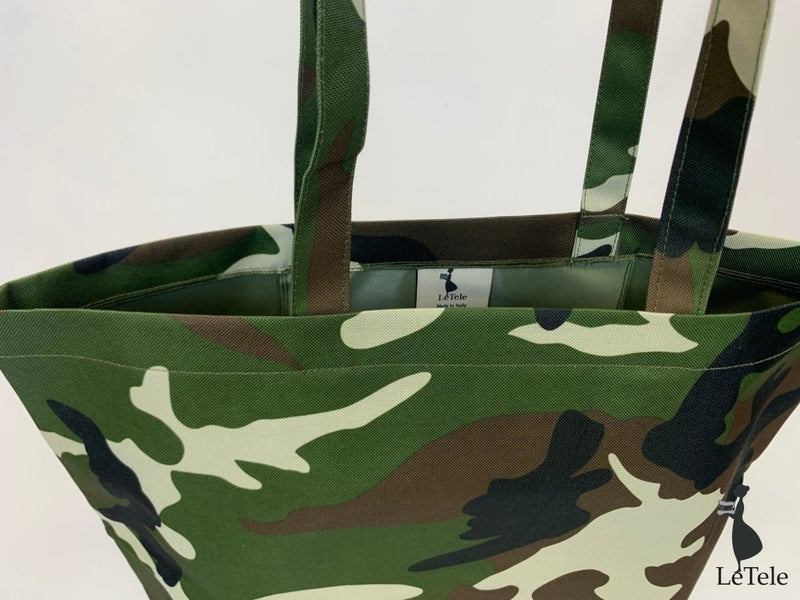 Shopper in tela "Camo" - letele.it tessuti arredo