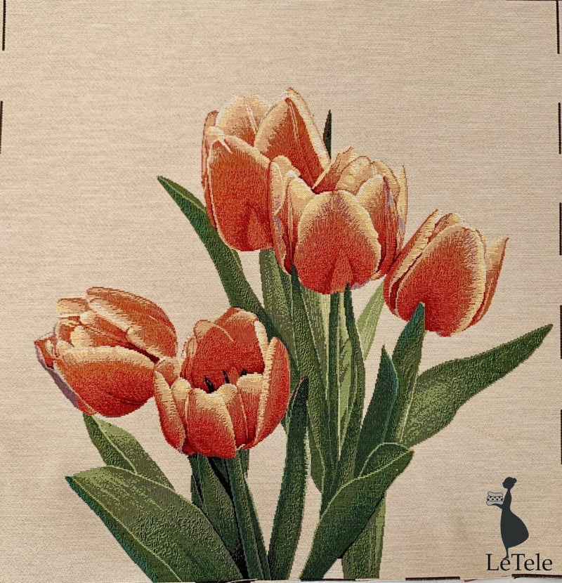 tessuto arredo gobelin cuscini/shopper 47x47 "tulipani no.1" - letele.it tessuti arredo