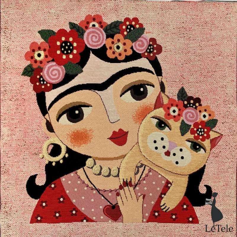 Tessuto arredo gobelin "Frida Kahlo" formato 47x47 "Durango" 9 - letele.it tessuti arredo