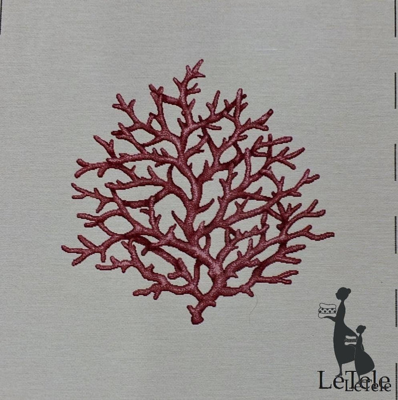 tessuto arredo in gobelin cuscini/shopper 47X47 "corallo rosso" - letele.it tessuti arredo