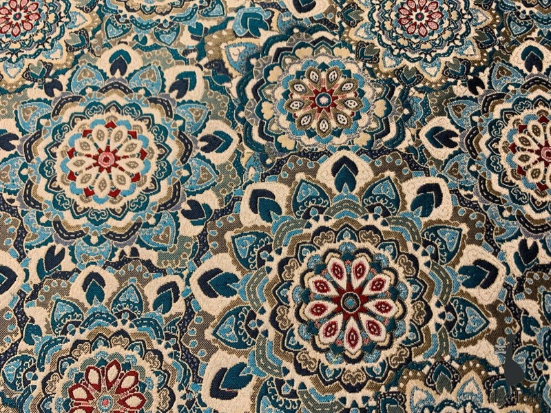 tessuto arredo jacquard alt. 140 cm. "Splendeur" bleu - letele.it tessuti arredo