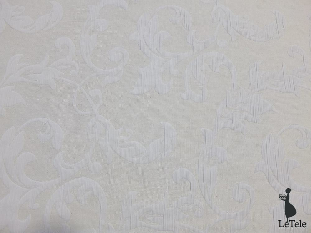 tessuto arredo jacquard reversibile alt. 280 cm. "Leo" bianco - letele.it tessuti arredo