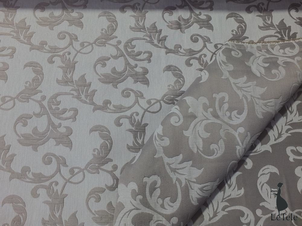 tessuto arredo jacquard reversibile alt. 280 cm. "Leo" nocciola - letele.it tessuti arredo