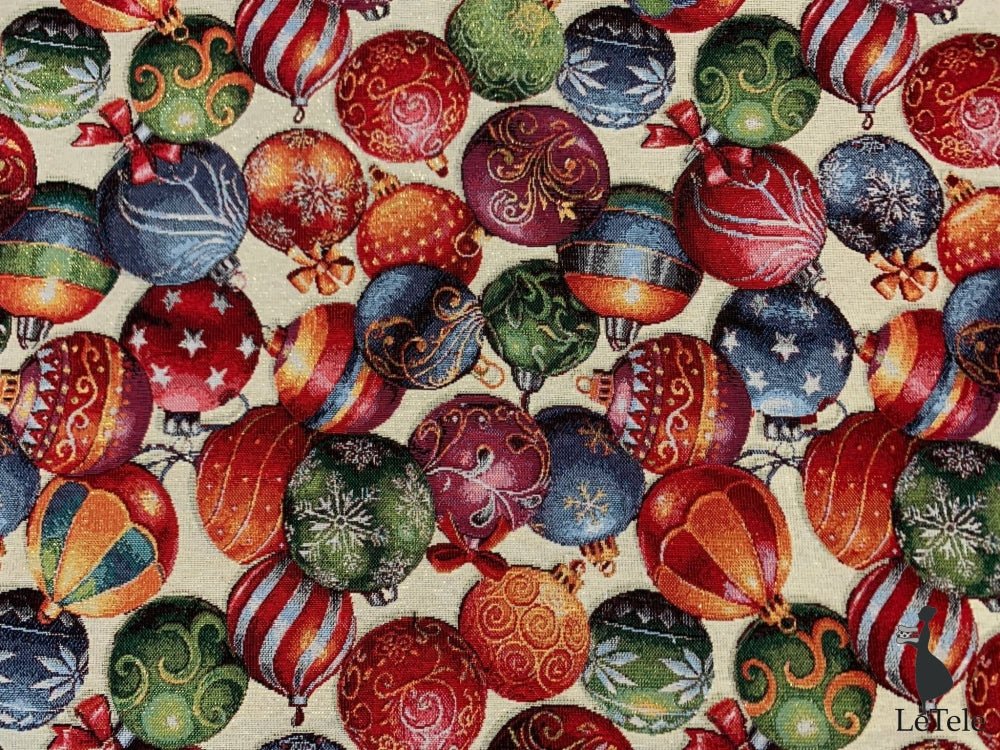 Vintage Christmas Ornaments Fabric