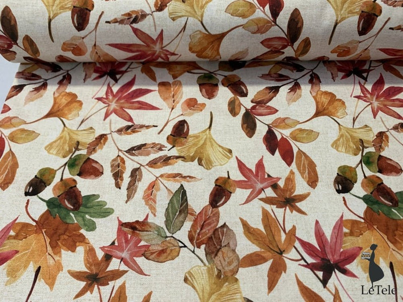 tessuto arredo stampato altezza 280 cm. "Autunno" - letele.it tessuti arredo