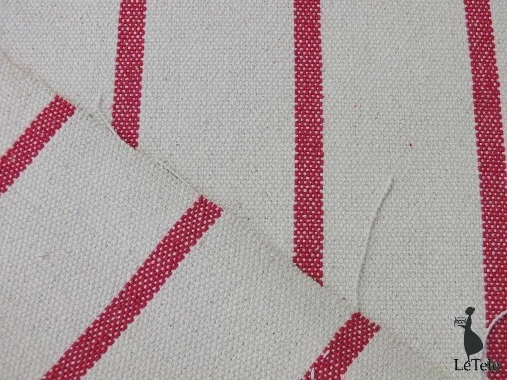 tessuto canvas di cotone tinto in filo alt. 150 cm. "St.Trop" rouge - letele.it tessuti arredo