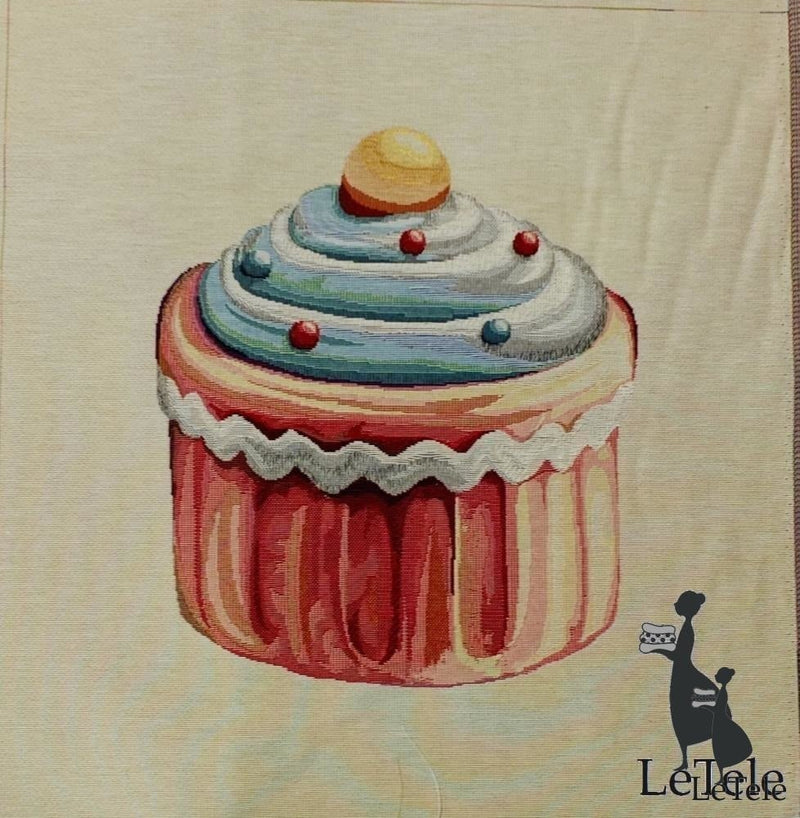 tessuto d'arredo gobelin formato 47x47 "Cupcake # 1" - letele.it tessuti arredo
