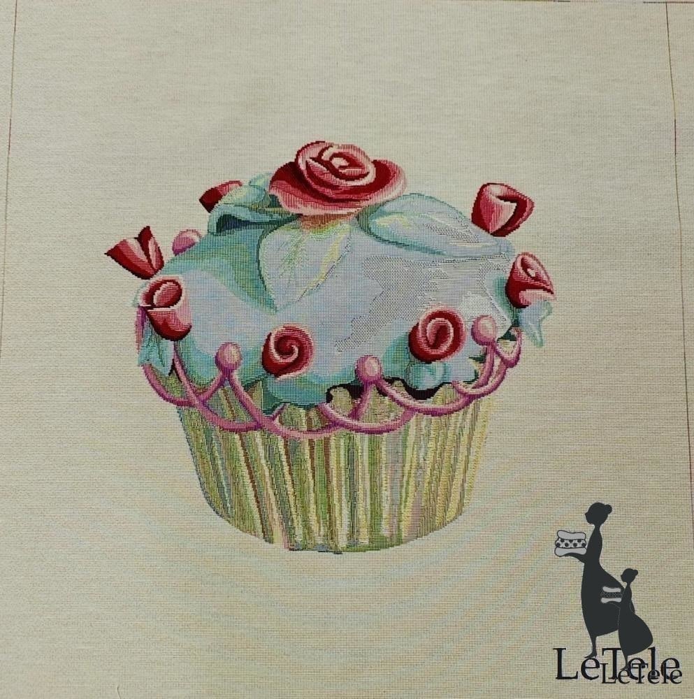 tessuto d'arredo gobelin formato 47x47 "Cupcake # 2" - letele.it tessuti arredo