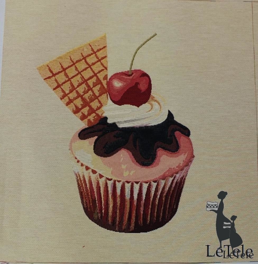 tessuto d'arredo gobelin formato 47x47 "Cupcake # 3" - letele.it tessuti arredo