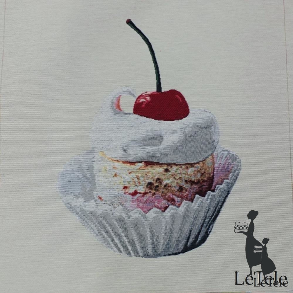 tessuto d'arredo gobelin formato 47x47 "Cupcake # 5" - letele.it tessuti arredo