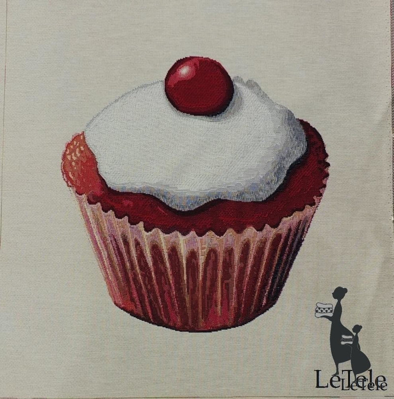 tessuto d'arredo gobelin formato 47x47 "Cupcake # 7" - letele.it tessuti arredo