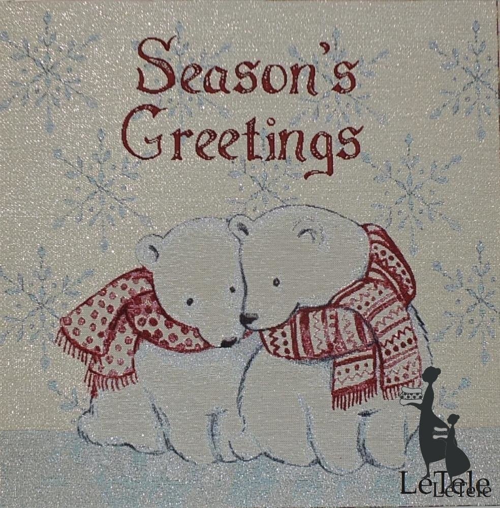 tessuto gobelin formato cuscini 47x47 "season's greetings" - letele.it tessuti arredo