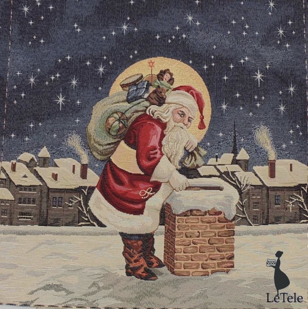 tessuto gobelin natalizio formato 47x47 "notte di natale" - letele.it tessuti arredo