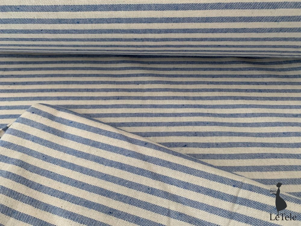 tessuto in cotone tinto filo alt. 280 cm. "Oxford" azzurro - letele.it tessuti arredo