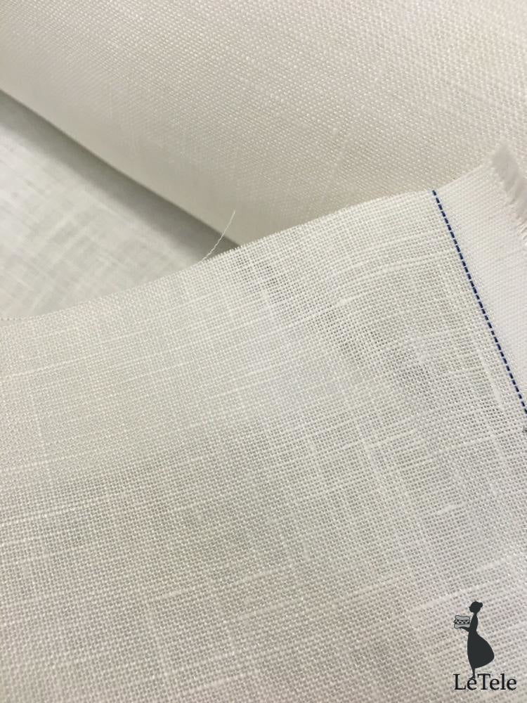 tessuto in puro lino col. bianco avorio larghezza 150 cm. "Odessa" - letele.it tessuti arredo