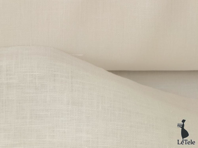 tessuto in puro lino col. bianco avorio larghezza 150 cm. "Odessa" - letele.it tessuti arredo