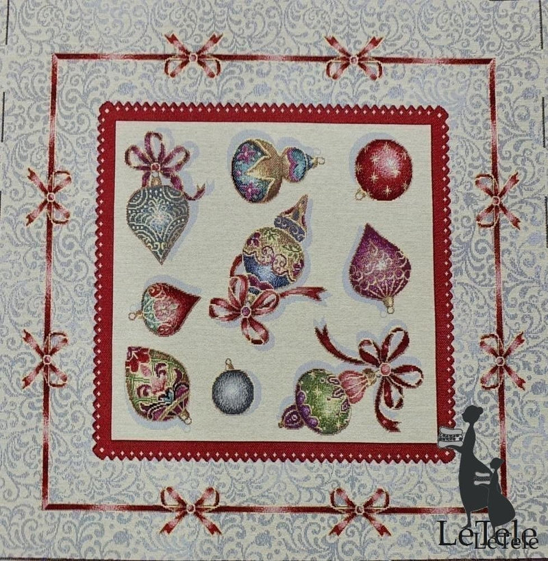tessuto natalizio gobelin formato cuscini 47x47 "canazei" - letele.it tessuti arredo