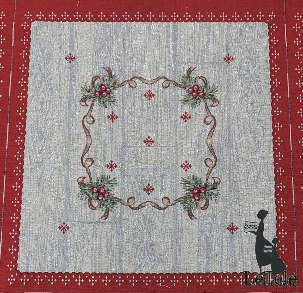 tessuto natalizio in gobelin cuscino 47x47 "ribbon" - letele.it tessuti arredo
