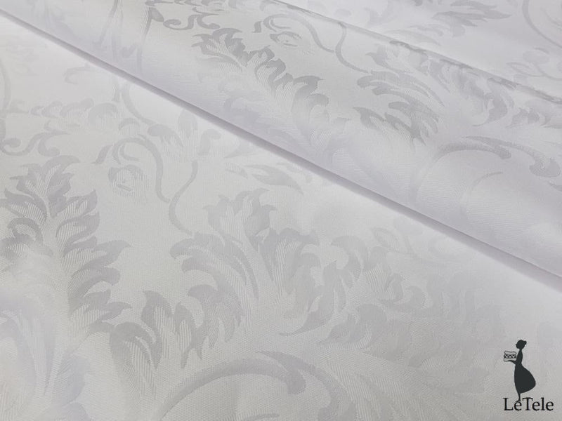 tessuto per tovaglie in fiandra di puro cotone altezza 280 cm. "blanc" - letele.it tessuti arredo